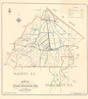 Plan of Waihi drainage dist. / R.G. MacMorran, chief drainage engineer.