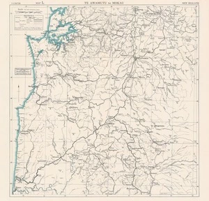 Te Awamutu to Mokau / this map is compiled by the Automobile Association (Auck.) ; topographical information from Lands & Survey Department records.