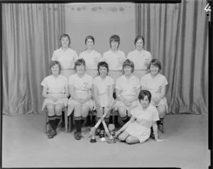 Wellington Technical College Old Girls' senior A hockey team of 1972