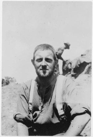 New Zealand soldier on the Gallipoli Peninsula, Turkey, during World War I