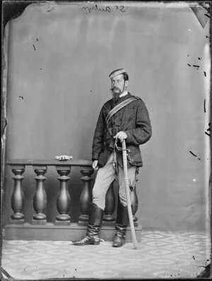 Mr St Aubyn, in uniform with sabre