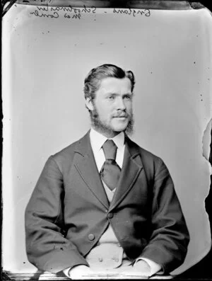 Photograph of Mr England, school master, Wanganui district