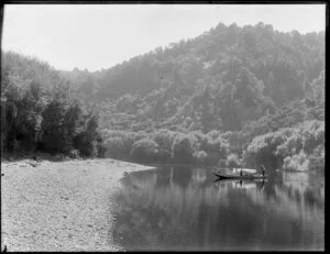 A punt, on a tributary of the Whanganui River