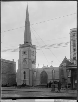 St Paul's Presbyterian Church, during demolition, Wanganui