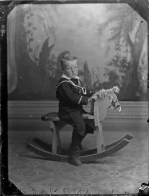 Master Holland on a rocking horse
