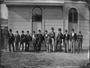 Staff of Whanganui's post and telegraph office