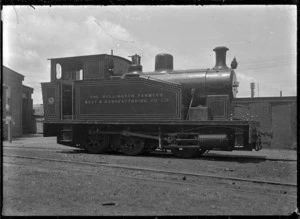 Steam locomotive erected at Petone Railway Workshops for the Wellington Farmers' Meat & Manufacturing Company Ltd.