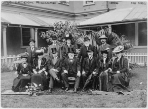 Richard John Seddon, middle, front row, and others, during his last visit to Australia