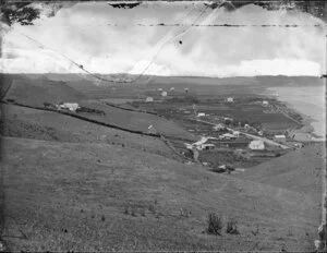Panorama from Durie Hill, settlement and river, Putiki, Whanganui
