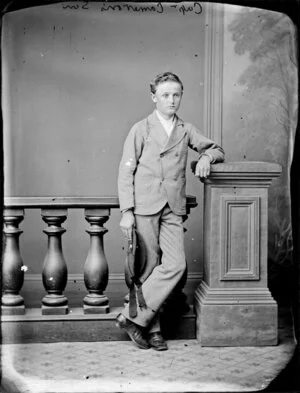 Photograph of Captain Cameron's son, Wanganui district