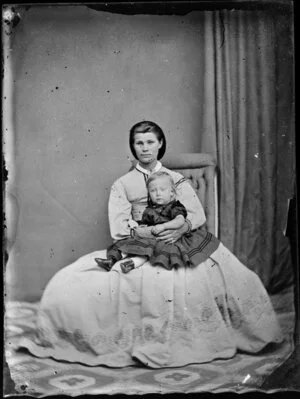 Unidentified woman and her baby