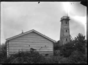 Watchtower at the Manaia redoubt, 1930.