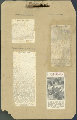 Scrapbook page - Four newspaper cuttings