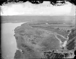 Panorama of river and Whanganui East from Shakespeare Cliff, Whanganui