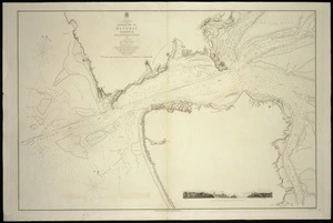 Entrances to Manukau Harbour / surveyed by Comr. B. Drury ... [et al.], 1853 ; engraved by J.&C. Walker.