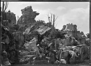 Limestone rock formations at Waro, 1923