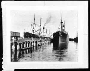 Ships in unidentified wharf
