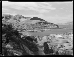 Lyttelton wharves, harbour, and township
