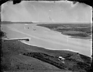 Panorama from Durie Hill, looking towards river mouth, Wanganui