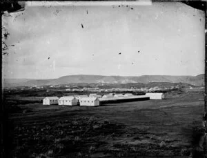 Barracks, Wanganui. Looking towards the Rutland Stockade.