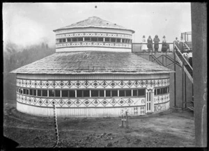 Rua Kenana Hepetipa's wooden circular courthouse and meeting house at Maungapohatu