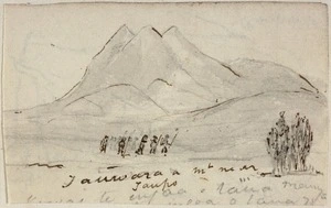 [Taylor, Richard], 1805-1873 :Tauwara a mt near Taupo. [1840-1860?]
