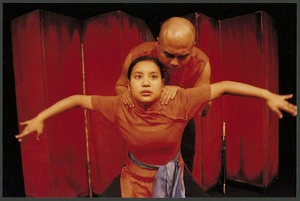 Huong Nguyen and Tevi Fanning perform in The Boy and the Bamboo Flute at Capital E - Photograph taken by John Nicholson
