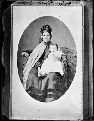 Unidentified woman and infant, probably members of the Toner family