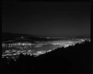 Wellington by night, from Tinakori Hill