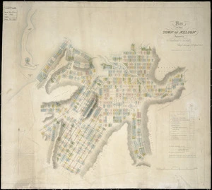 Plan of the town of Nelson / approved by Frederick Tuckett, chief surveyor, 28th April 1842.