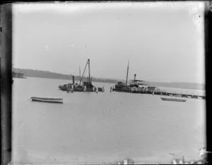 Ferry and boats on the Tamar River, Launceston, Tasmania, Australia