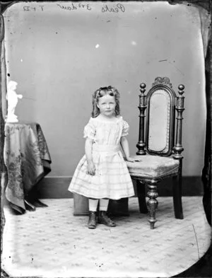 Third daughter of Peat, aged 4 - Photograph taken by Thompson & Daley of Wanganui