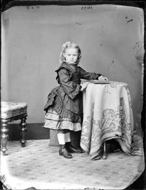 Miss Hogg, aged 4 - Photograph taken by Thompson & Daley of Wanganui