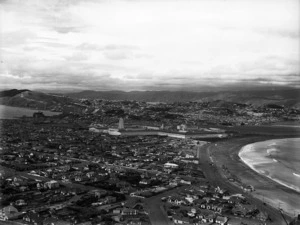 Rongotai, Wellington, showing the Power Station and the Centennial Exhibition buildings