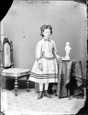 First daughter of Peat, aged 8 - Photograph taken by Thompson & Daley of Wanganui
