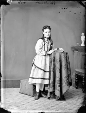 Miss Montgomery, aged 12 - Photograph taken by Thompson and Daley of Wanganui