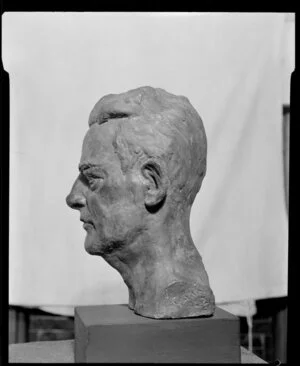 Bronze head by James Gawn, sculptor, signed Gawn 62