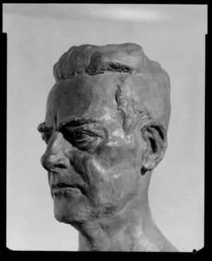 Bronze head by James Gawn, sculptor, signed Gawn 62