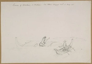 Ellis, William Wade, d 1785 :Canoes of Whatdue, or Watieu. See Ellis's Voyage, vol I p.45 [April 1777]