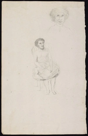 Ellis, William Wade, d 1785 :[Portraits of two Tahitians. 1777]