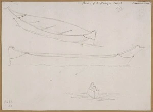 Ellis, William Wade, d 1785 :Canoes of K[ing] George's Sound [April 1778]