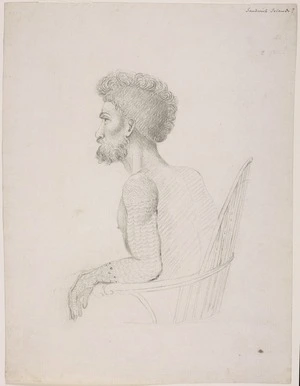 Ellis, William Wade, d 1785 :Sandwich Islands? [A man of Atooi, (Waimea, Kauai) Hawaii, seated in a Windsor chair. January 1778]