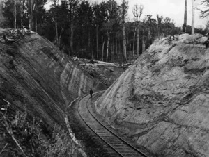 Cutting and extension of the east coast railway line