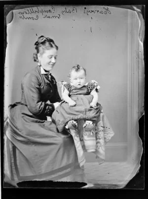 Mrs Harvey and her baby of Campbelltown