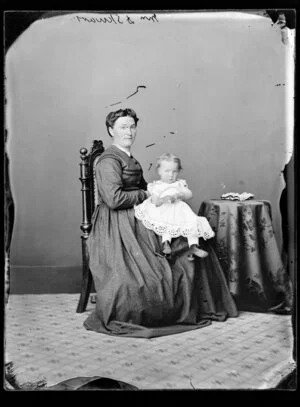 Mrs D Stewart and infant