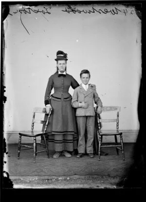 Mrs Westwood and her son of Foxton