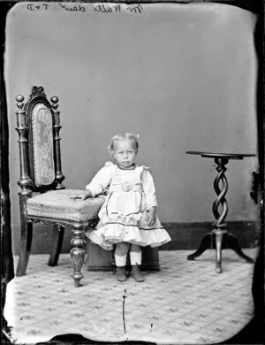 Daughter of Mr Wall-Photograph taken by Thompson & Daley of Whanganui