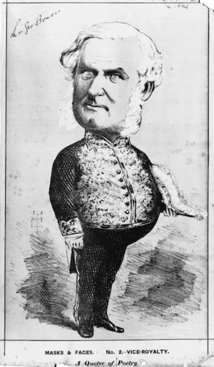 Durkin, Tom, fl 1874-1900 :Masks and faces. No. 2. Vice-Royalty. A quoter of poetry. [Melbourne, 1870s]