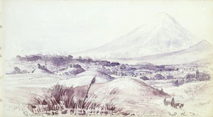 Warre, Henry James, 1819-1898 :Sentry Hill. Mount Egmont from Mahohitahi. Nov. 12 [1864]