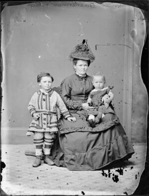 Mrs John Quarterman and her two sons